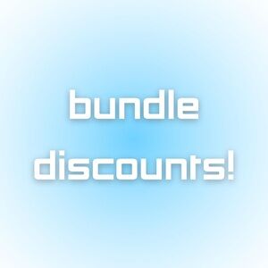 BUNDLE DISCOUNT!!!
Minimum of 3 items for 15% off!!